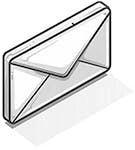 An isometric illustration of an envelope